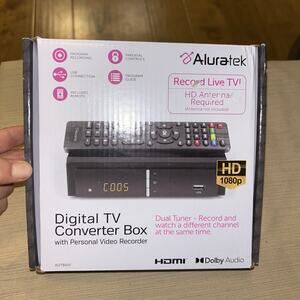 ALURATEK Digital TV Converter PVR Box with Personal Video Recorder (ADTB01F) New